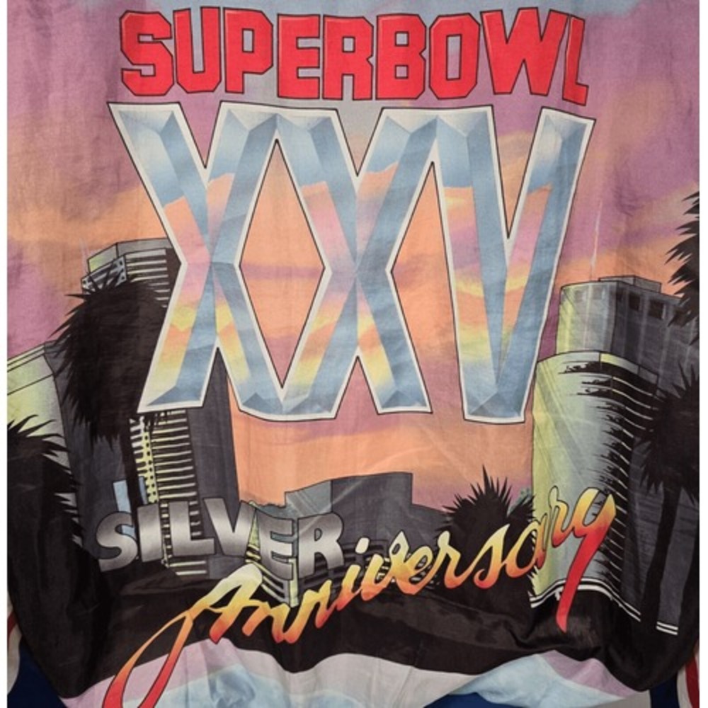 Vtg 90s Chalk Line Super Bowl XXV Jacket Mens Size L NFL‎ Football Bills Giants